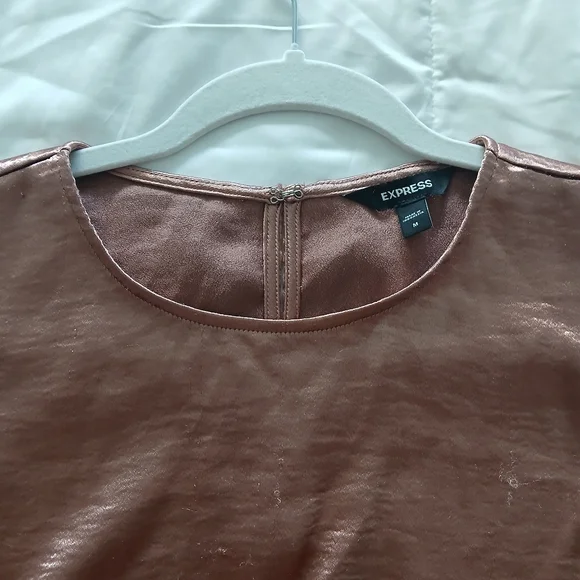 Express Metallic Shimmery Accent Blouse - Picture 3 of 5
